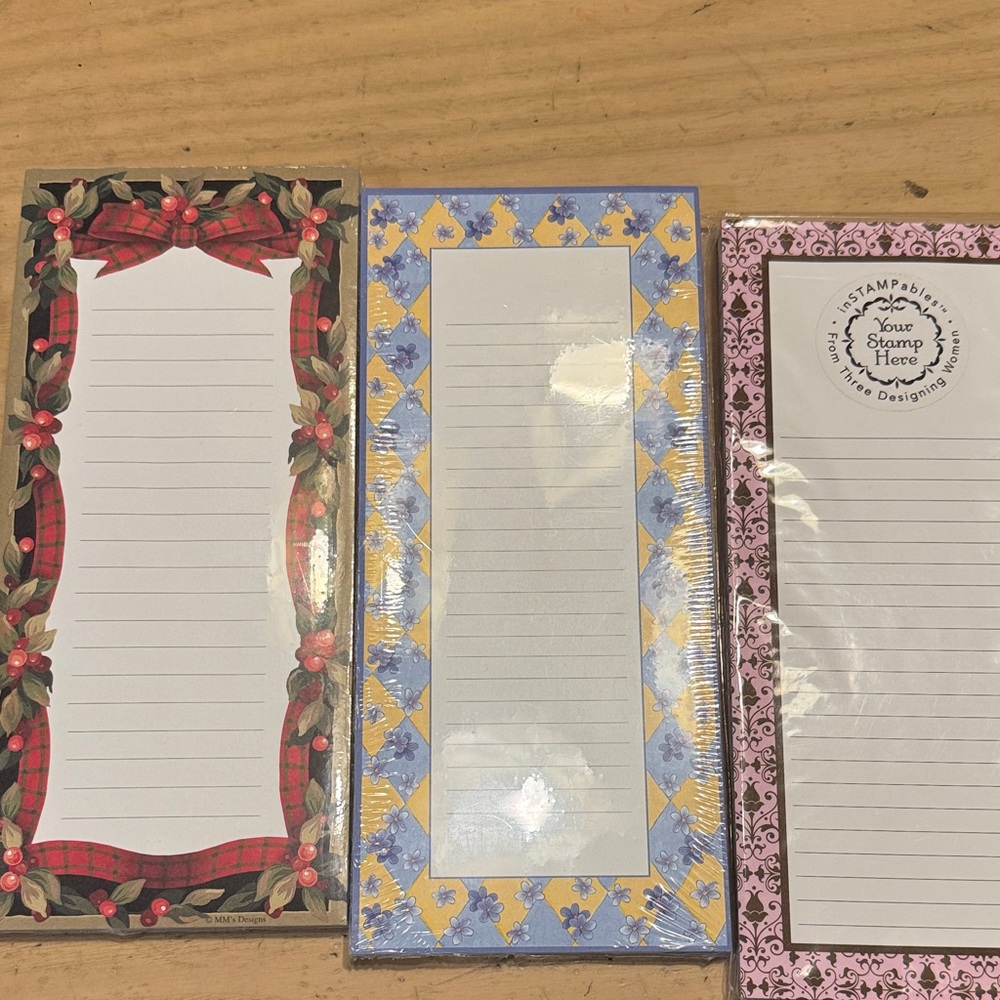 Set of Three Decorative Notepads